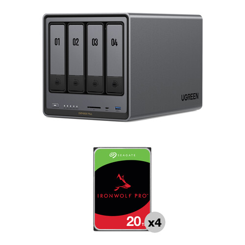 UGREEN 80TB NASync DXP4800 4-Bay NAS Enclosure Kit (4 x 20TB)