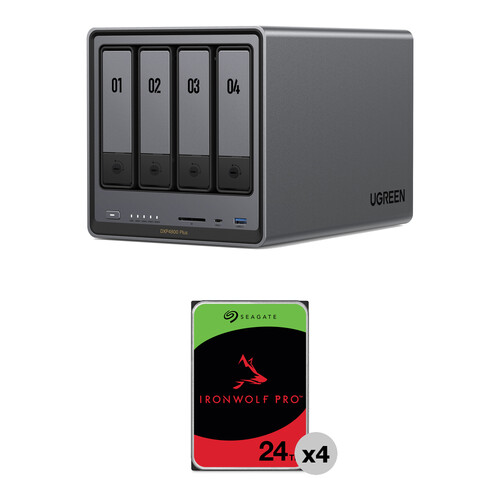 UGREEN 96TB NASync DXP4800 4-Bay NAS Enclosure Kit (4 x 24TB)