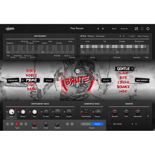 Ujam Virtual Drummer BRUTE Virtual Instrument Plug-In