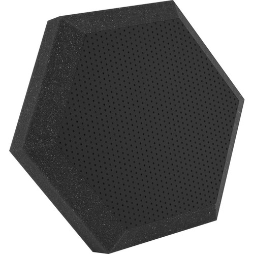Ultimate Acoustics UA-HX-12BK Hex Series Hexagon Foam Wall Panel 12" Charcoal (Pair, Black Vinyl)