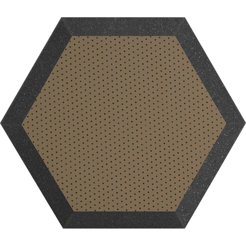 Ultimate Support UA-HX-12BR Hex Series Hexagon Foam Wall Panel 12" Charcoal (Pair, Brown Vinyl)
