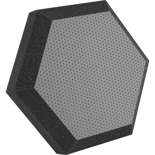 Ultimate Acoustics UA-HX-12GR Hex Series Hexagon Foam Wall Panel 12" Charcoal (Pair, Gray Vinyl)