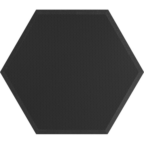 Ultimate Acoustics UA-HX-24BK Hex Series Hexagon Foam Wall Panel 24" Charcoal (Pair, Black Vinyl)