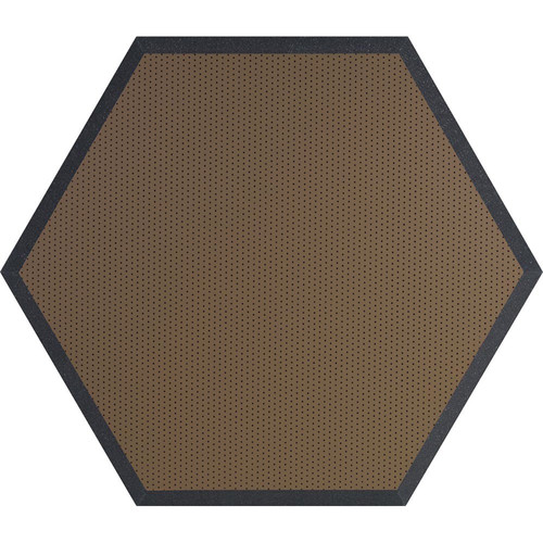 Ultimate Support UA-HX-24BR Hex Series Hexagon Foam Wall Panel 24" Charcoal (Pair, Brown Vinyl)