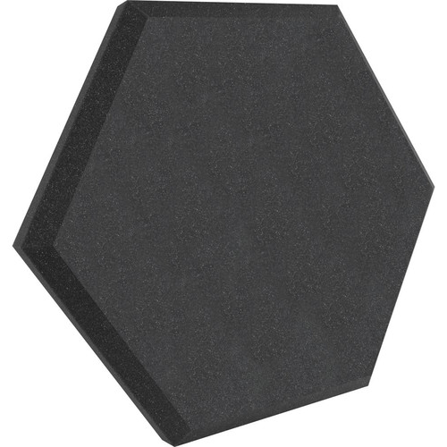 Ultimate Acoustics UA-HX-24CH Hex Series Hexagon Foam Wall Panel 24" Charcoal (Pair, Charcoal Vinyl)
