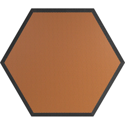 Ultimate Acoustics UA-HX-24OR Hex Series Hexagon Foam Wall Panel 24" Charcoal (Pair, Orange Vinyl)
