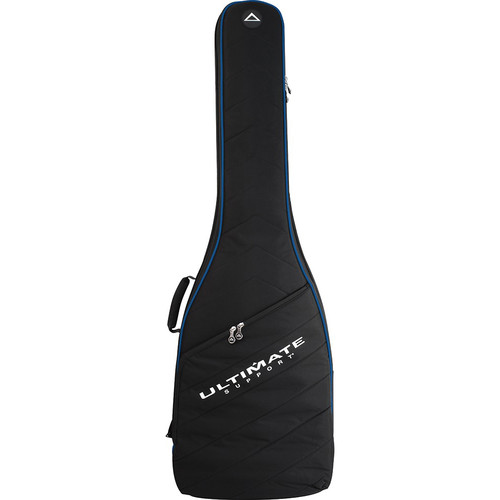 Ultimate Support USHB2-EB-BL - Hybrid Series 2.0 Electric Bass Guitar Bag (Black with Blue Trim)