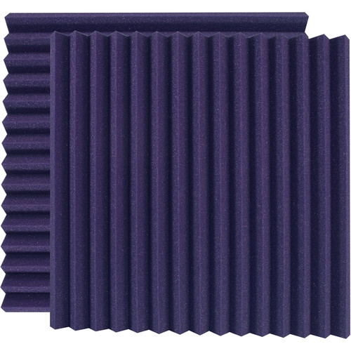 Ultimate Acoustics 24 x 24 x 2" Wedge-Style Acoustic Panels (Purple, Pair)