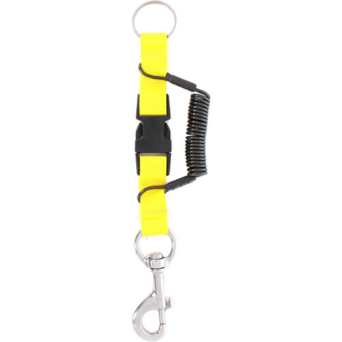 Ultralight Camera Lanyard with Spring Coil and HD Quick Release Buckle (Yellow)