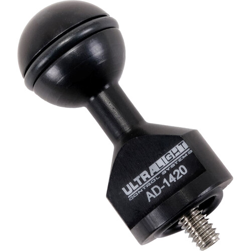 Ultralight AD-1420 Base Adapter (1/4"-20 Screw, .37" Long, Black)