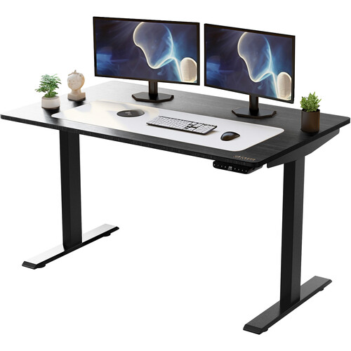 Uncaged Ergonomics Rise Up Electric Adjustable Height Standing Desk (60 x 30", Black Bamboo)