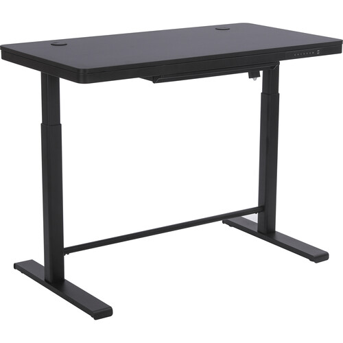 Uncaged Ergonomics Rise Up Glass Electric Standing Desk (Black)