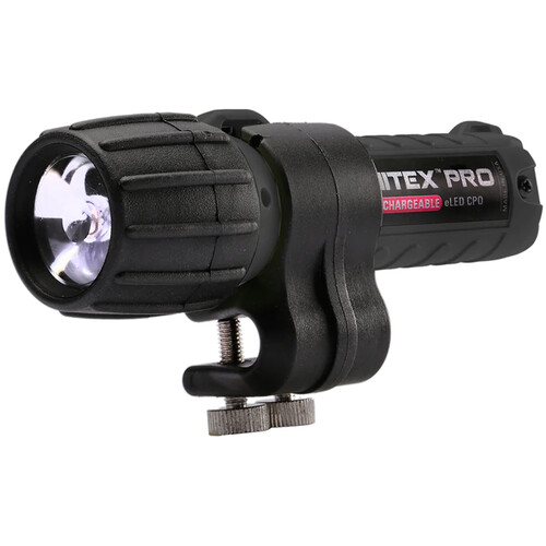 Underwater Kinetics Nitex Pro eLED Rechargeable Fire Safety Helmet Light with Charger (Black)