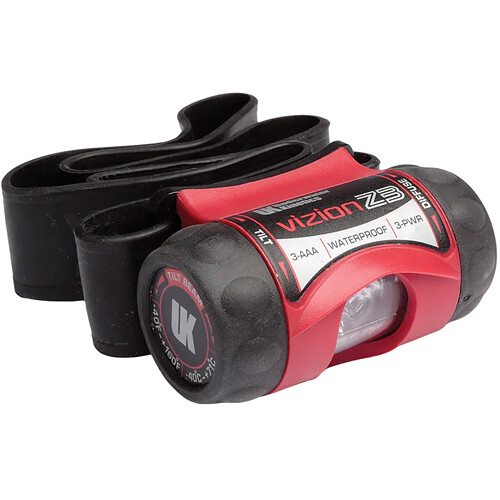 Underwater Kinetics 3AAA Vizion Z3 Herculite Headlamp with Rubber Headband (Black)