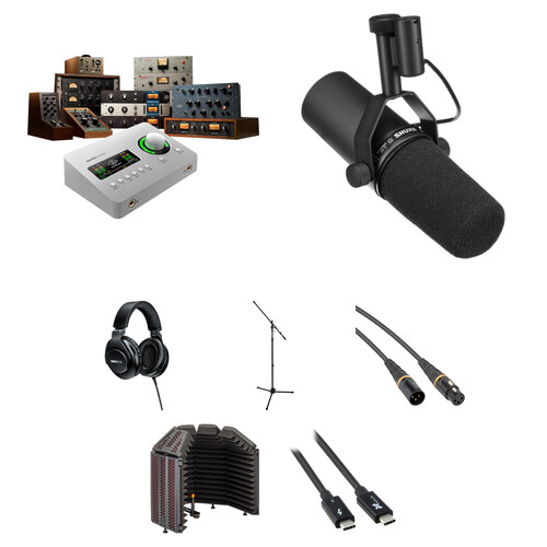 Universal Audio Apollo Solo Heritage Edition Desktop 2x4 Thunderbolt 3 Audio Interface and Shure SM7B Mic Kit