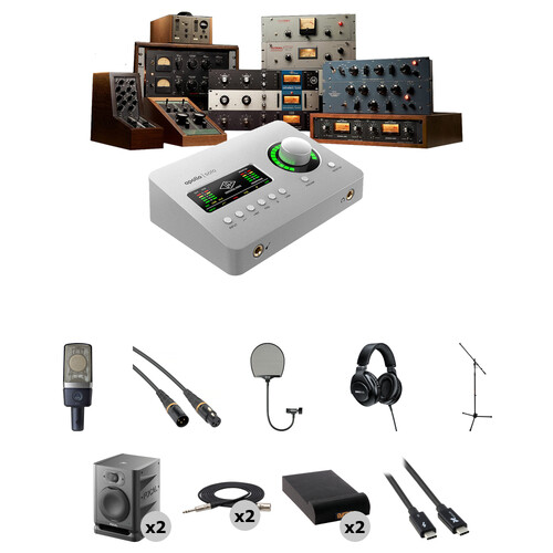 Universal Audio Apollo Solo Heritage Edition Desktop 2x4 Thunderbolt 3 Audio Interface with Home Studio Kit