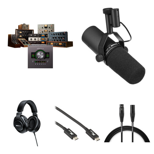 Universal Audio Apollo Twin X QUAD Heritage Edition Desktop 10x6 Thunderbolt 3 Audio Interface and Shure SM7B Mic Kit