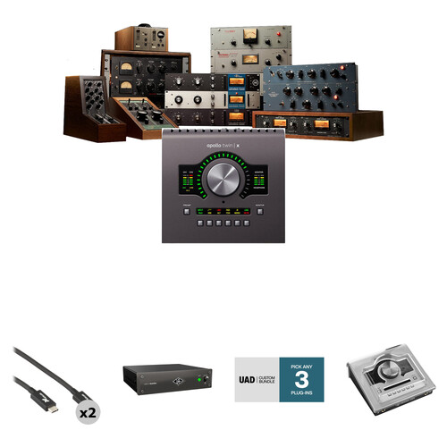 Universal Audio Apollo Twin X QUAD Heritage Edition Audio Interface Kit with UAD-2 Satellite Thunderbolt 3 QUAD Core