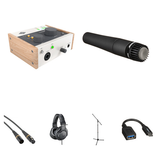 Universal Audio Volt 176 Portable 1x2 USB-C Audio/MIDI Interface with Guitar Recording Kit