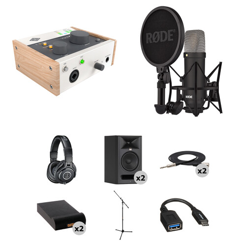Universal Audio Volt 176 Portable 1x2 USB-C Audio/MIDI Interface with Home Studio Kit