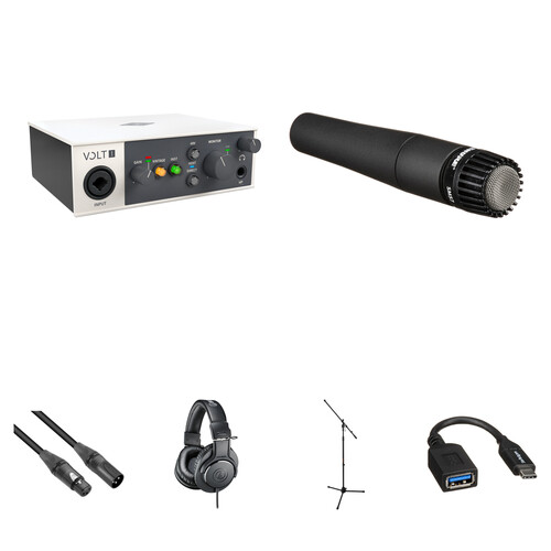 Universal Audio Volt 1 USB-C Audio/MIDI Interface with Guitar Recording Kit