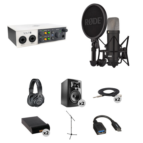 Universal Audio Volt 2 USB-C Audio Interface with Home Studio Kit