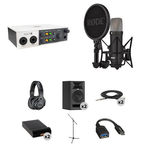 Universal Audio Volt 2 USB-C Audio Interface with Home Studio Kit