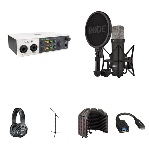 Universal Audio Volt 2 USB-C Audio/MIDI Interface with Voiceover Kit