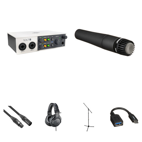 Universal Audio Volt 2 USB-C Audio/MIDI Interface with Guitar Recording Kit