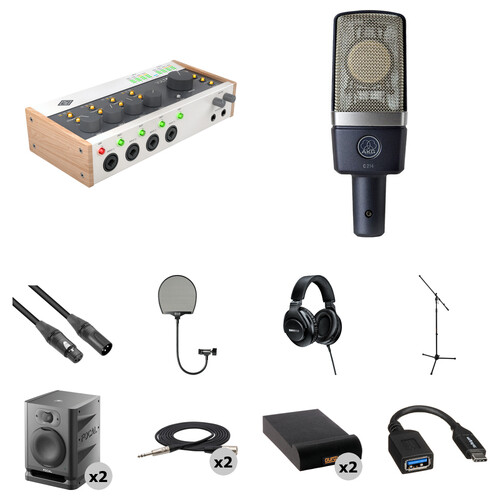 Universal Audio Volt 476P Portable 4x4 USB Audio/MIDI Interface with Home Studio Kit