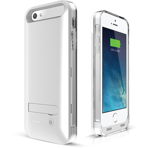 URGE Basics 2400mAh Battery Case for iPhone 5/5s (Silver/Clear)