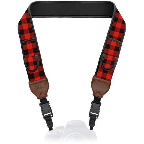 USA GEAR TrueSHOT Camera Neck Strap (Red Plaid)
