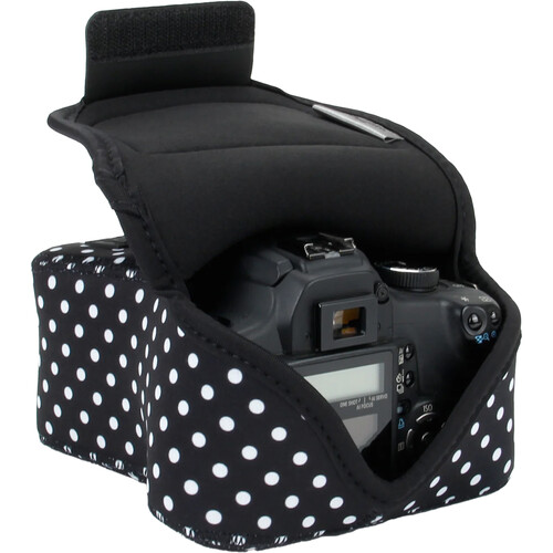 USA GEAR Neoprene DSLR FlexARMOR Case (Medium, Polka Dot)