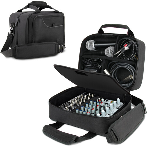 USA GEAR Compact Audio DJ Mixer Case (Black)