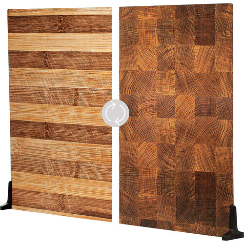V-FLAT WORLD Duo-Board Double-Sided Background (Aged Cutting Board / Butcher's Board, 30 x 40")