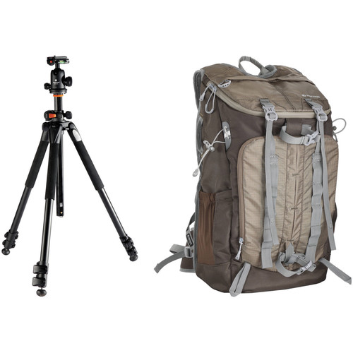 Vanguard Alta Pro 263AB 100 Tripod with SBH-100 Ball Head and Vanguard Sedona 51 DSLR Backpack (Khaki Green) Kit