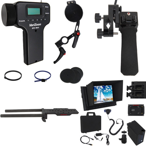VariZoom Deluxe Zoom Controller and Electronic Focus Controller Bundle and Monitor Kit for Select Sony Camcorders