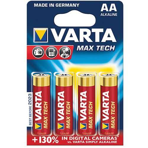 Varta AA Max Tech Alkaline Battery (4-Pack)