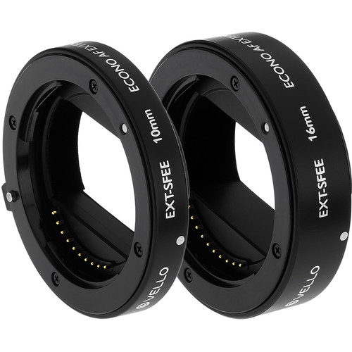 Vello EXT-SFEE Econo Auto Focus Extension Tube Set for Sony E-Mount Lenses