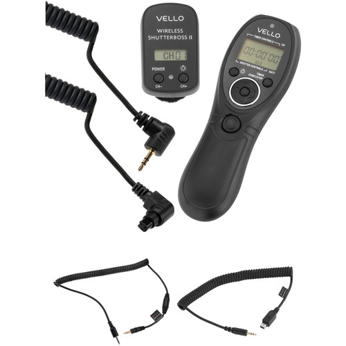 Vello Wireless ShutterBoss II Remote Switch with Digital Timer for Canon, Olympus, and Panasonic Cameras Kit
