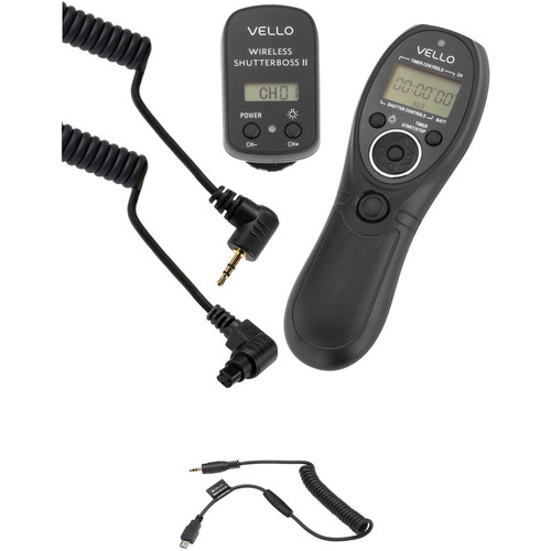 Vello Wireless ShutterBoss II Remote Switch with Digital Timer for Canon & Fujifilm Cameras Kit