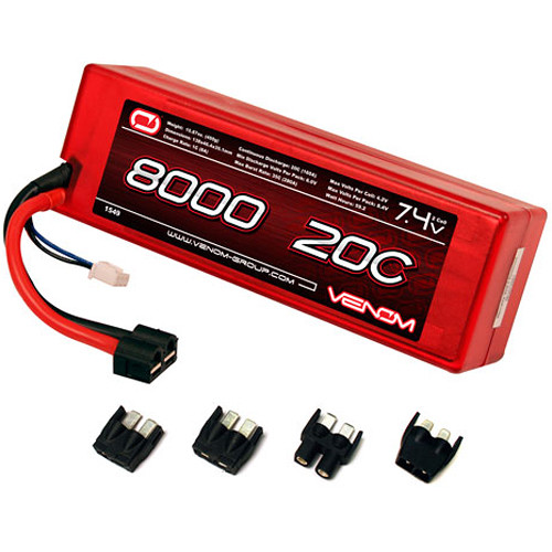 Venom Group Venom 20C 2S 8000mAh 7.4V Hard Case Lipo Battery