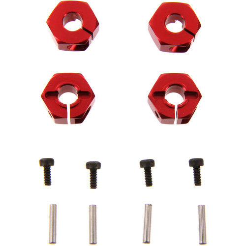 Atomik RC 12mm Wheel Hex for Traxxas Slash 1/10 Scale RC Short-Course Truck (Red)