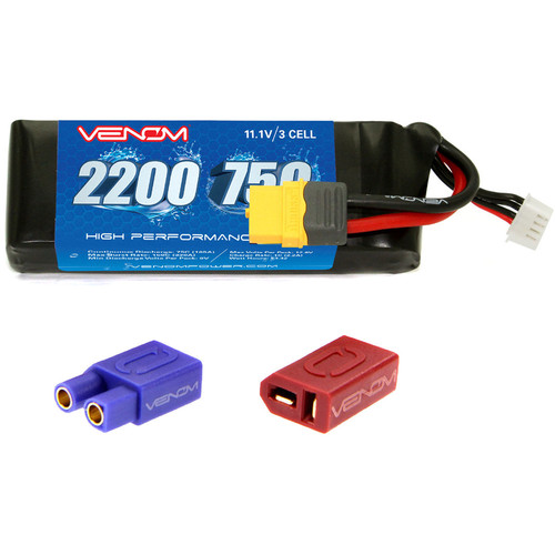 Venom Group 11.1V 2200mAh 75C 3S Marine LiPo Battery with Universal 2.0 Plug