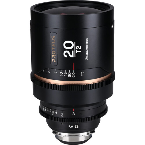 Venus Optics Laowa Proteus 2x Anamorphic 20mm T2 Lens (PL/EF, Feet, Amber Flare)
