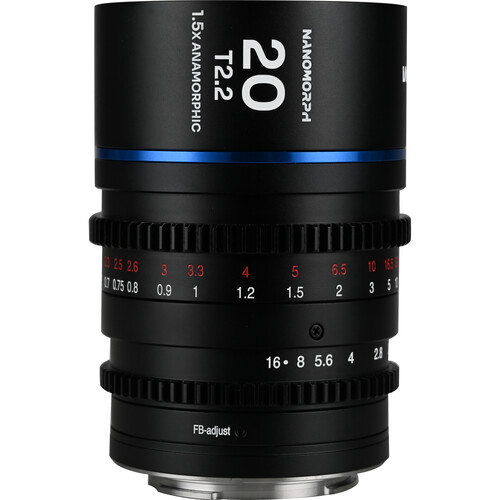 Venus Optics Laowa Nanomorph 20mm T2.2 1.5x MFT Anamorphic Lens (Micro Four Thirds, Blue Flare)