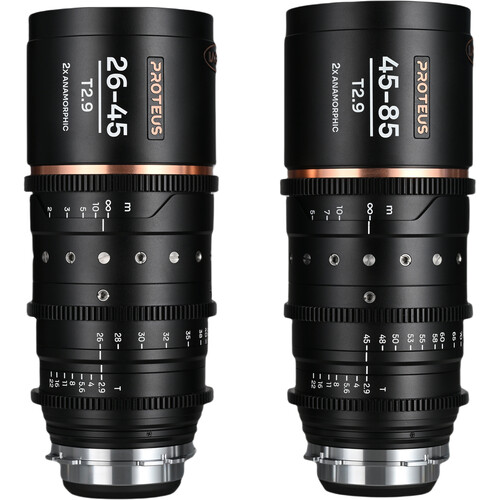 Venus Optics Laowa Proteus 2x S35 Anamorphic T2.9 2-Lens Kit (ARRI PL, Meters, Amber Flare)