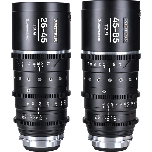 Venus Optics Laowa Proteus 2x S35 Anamorphic T2.9 2-Lens Kit (ARRI PL, Feet, Silver Flare)