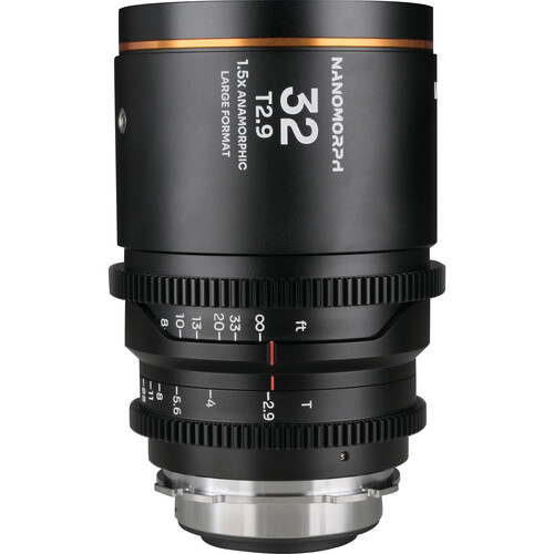 Venus Optics Laowa Nanomorph 32mm T2.9 1.5x LF Anamorphic Lens (ARRI PL & Canon EF, Amber Flare)