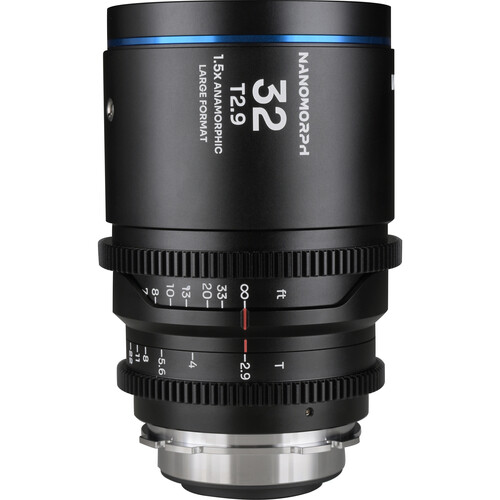 Venus Optics Laowa Nanomorph 32mm T2.9 1.5x LF Anamorphic Lens (ARRI PL & Canon EF, Blue Flare)